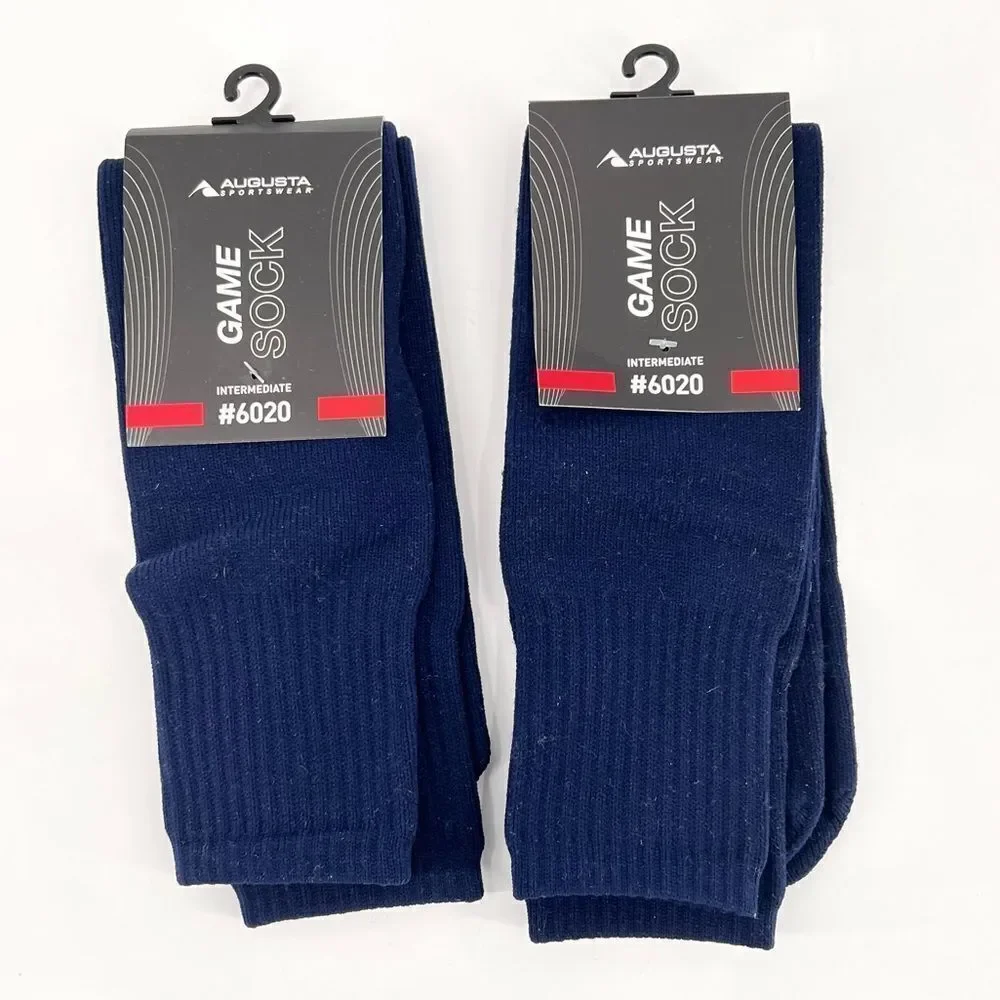 NWT Augusta Crew #6020 blue Socks new intermediate‎ ladies 5.5 - 10.5 athletic
